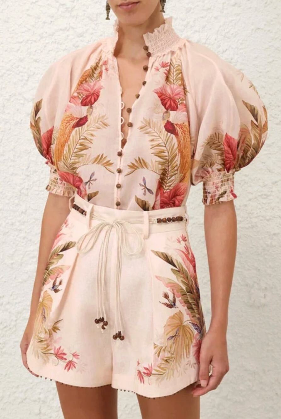Zimmermann Set - Ascension Tuck Short with Ascension Billow Blouse size 2 US 8